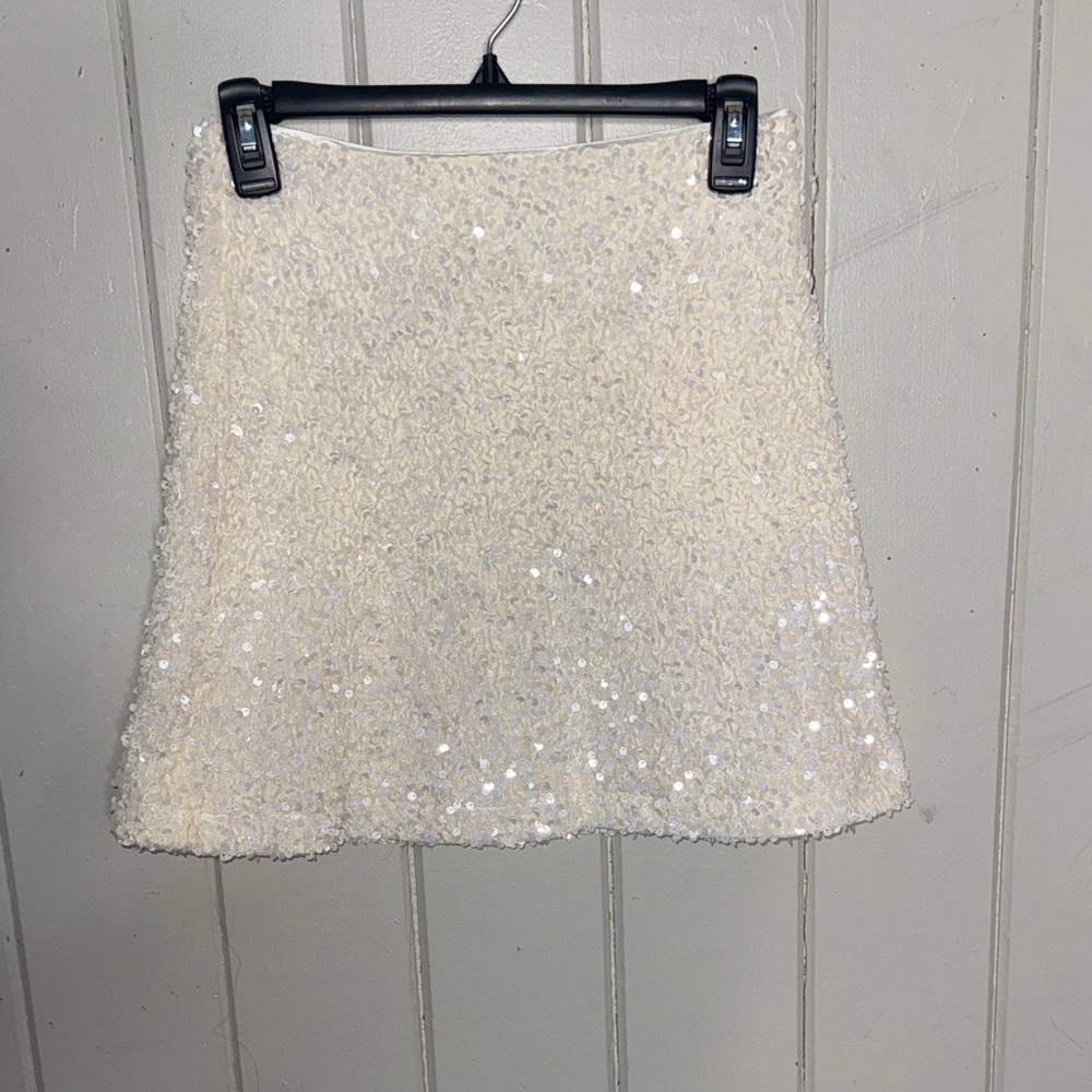 a loves a Elegant Cream Sequin Skirt